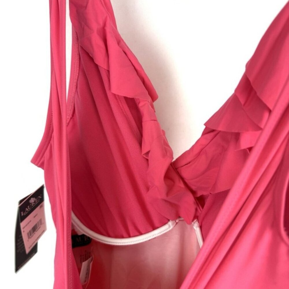 Lauren Ralph Lauren Women’s Pink Underwire One Piece Swimsuit Size 8 - Picture 3 of 3